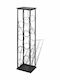 vidaXL Freistehend Weinkeller Metallisch für 8 Flaschen Schwarz 23.5x21.5x100εκ.