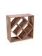 Suport pentru sticle Cu picioare Suport pentru Sticle Lemn pentru 4 Sticle Maro 33x33x15εκ.