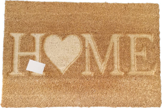 Sidirela Fußmatte aus Kokosnussfasern mit rutschfester Unterlage Home Braun 40x60cm