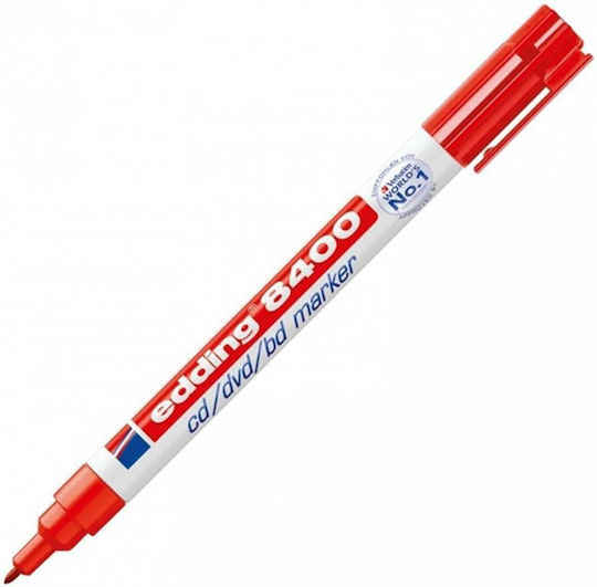 Edding 8400 Μαρκαδόρος για CD/DVD Κόκκινος 1mm