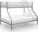 Kids Bed Bunk Semi Double Gray for Mattress 140x200cm
