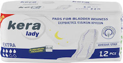 Kera Lady Extra Inkontinenz-Pads Erhöhte Flüssigkeit 6 Tropfen 12Stück