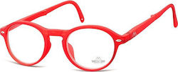 Montana Eyewear BOX66 Unisex Reading Glasses +1.00 Red