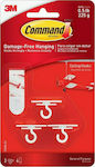 3M Plastic Hanger Kitchen Hook with Sticker White 3pcs 17008