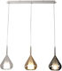 Fabas Luce Lila Pendant Light Three-Light Rail for Socket E27 Multicolour