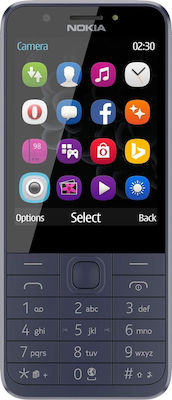 Nokia 230 Dual SIM Κινητό με Κουμπιά (Αγγλικό Μενού) Dark Blue