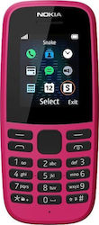 Nokia 105 Dual SIM Mobile Phone with Buttons Pink