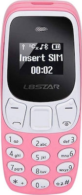 L8STAR BM10 Mini Dual SIM Κινητό με Κουμπιά Ροζ