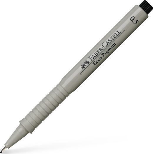 Faber-Castell Ecco Pigment Fineliner Design Markers 0.5mm Black 10pcs