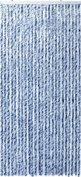 vidaXL Türvorhang Blue-White-Silver 100x220cm 2...
