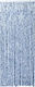 vidaXL Fabric Door Curtain Blue-White-Silver 90...