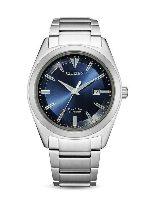 Citizen Ρολόι Eco-Drive Titanium με Μεταλλικό Μπρασελέ σε Ασημί χρώμα