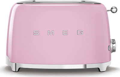 Smeg Φρυγανιέρα 2 Θέσεων 950W Ροζ