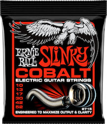 Ernie Ball Slinky Cobalt Set Of Cobalt Electric Guitar Strings 10 - 52 Skinny Top Heavy Bottom