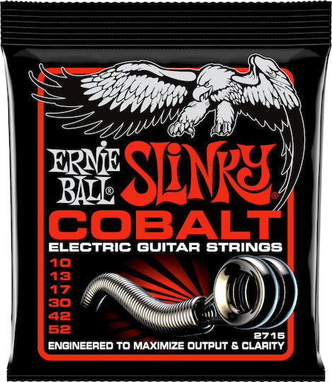 Ernie Ball Slinky Cobalt Set Of Cobalt Electric Guitar Strings 10 - 52 Skinny Top Heavy Bottom