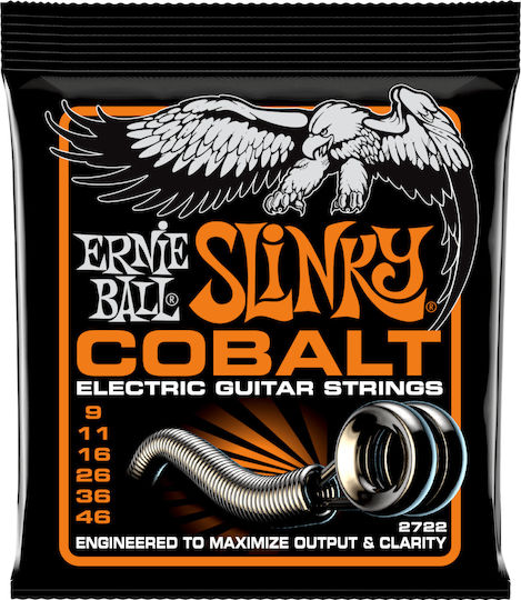 Ernie Ball Slinky Cobalt Set Of Cobalt Electric Guitar Strings 9 - 46 Hybrid