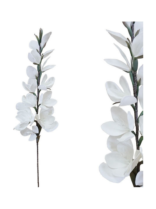 Marhome Ramură Decorativă Artificială White 126cm 1buc