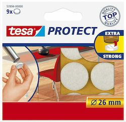 Tesa 57894 Round Furniture Protectors with Sticker 26mm 9pcs