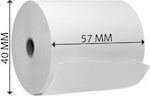 Thermal Rolls Thermische Kassenrollen Registrierkasse Π57xΔ40mm mit Länge 15m 48gr/m² 1Stück