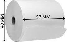 Thermal Rolls Thermische Kassenrollen Registrierkasse Π57xΔ40mm mit Länge 15m 48gr/m² 1Stück