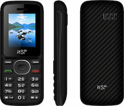 NSP 1800DS Dual SIM Mobile Phone with Buttons Black