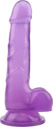 Chisa Novelties Dildo Hi-Rubber Realistisches Dildo mit Hoden und Saugnapf Purple 20cm