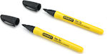 Stanley Fine Tip Permanent Markers 1mm Black 2pcs