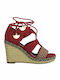 Tamaris Women's Platform Espadrilles Red