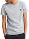 Superdry Embroidered Cotton Men's Short Sleeve T-shirt Gray