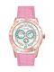 Decerto Happy Watch with Pink Leather Strap