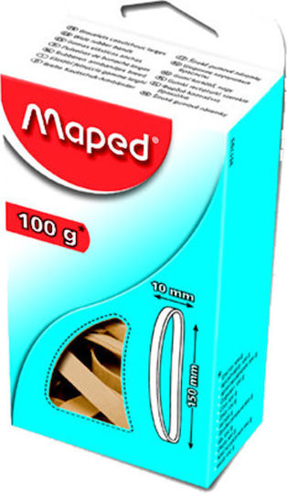 Maped σε Kουτί Λάστιχα Πλατιά 3x100mm 100gr Gummibänder Verpackung Braun 100gr