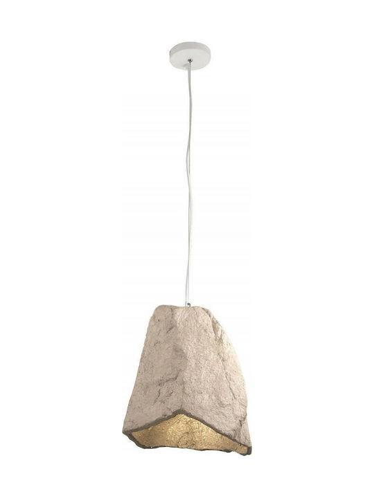 Fabas Luce Rock Pendant Light Single-Light for Socket E27 Gray 3536-40-131