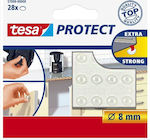 Tesa 57898 Round Furniture Protectors with Sticker 8mm 28pcs