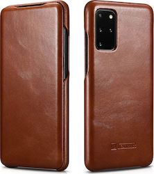 iCarer Curved Edge Vintage Book Leather Brown (...