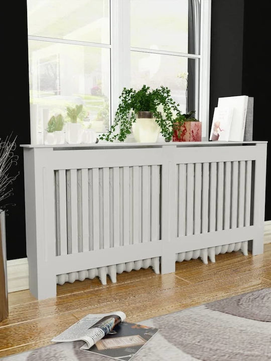 vidaXL Husă Pentru Radiator Din MDF Alb 172x19x81cm