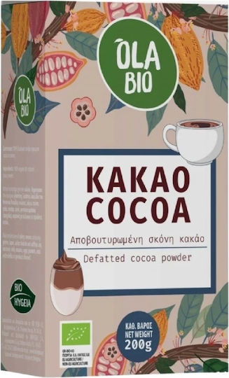 Όλα Bio Bio Κακάο Ημιαποβουτυρωμένο σε Σκόνη 200gr