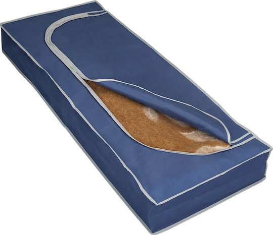 Ordinett Fabric Storage Case for Blanket/Duvet in Blue Color 50x120x15cm 1pcs