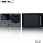 Remax SD-02 Action-Kamera 4K Ultra HD Unterwasser mit Bildschirm und Wi-Fi Gray