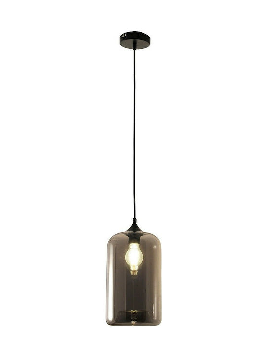 Fabas Luce Silo Pendant Light Single-Light for Socket E27 Black