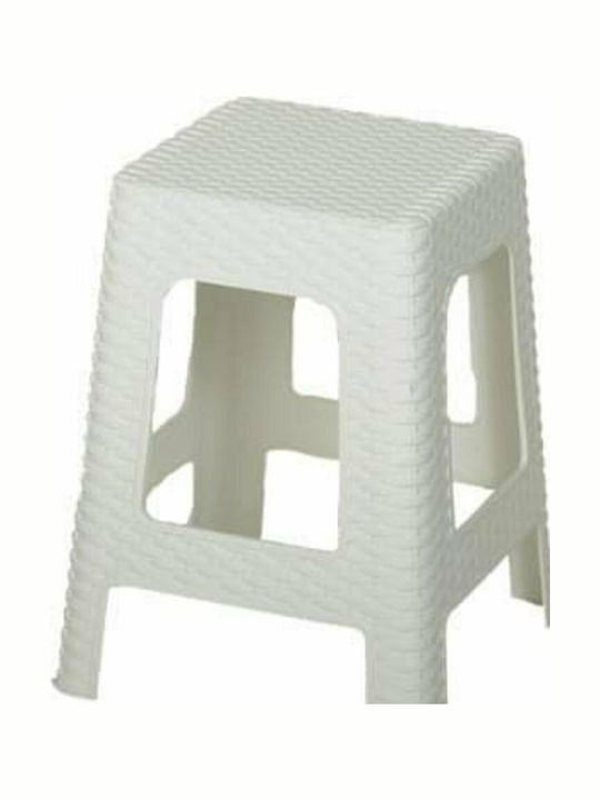 Hocker Für den Außenbereich Rattan White 1Stück 30x30x30cm