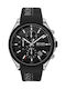 Boss Velocity Ανδρικό Ρολόι 44mm Χρονογράφος Μπαταρίας με Μαύρο Καουτσούκ Λουράκι