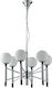 Fan Europe Hammond Pendant Chandelier for 6 Bulbs E14, E.14 Silver