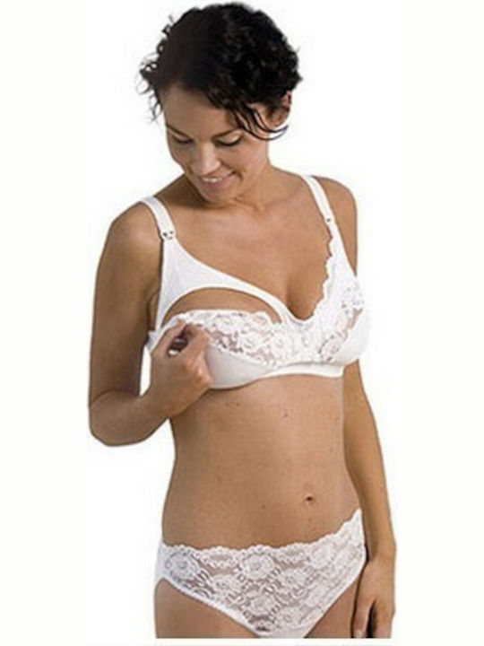 Carriwell Lace Drop Cup Σουτιέν Εγκυμοσύνης & Θηλασμού με Clips Λευκό