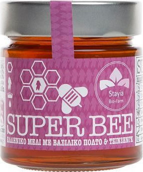 Stayia Farm Βιολογικό Μέλι Δάσους Super Bee με Βασιλικό Πολτό & Τζινσενγκ 260gr