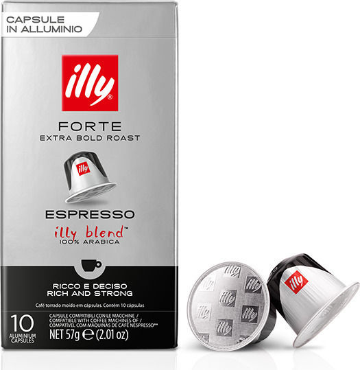 Illy Capsules Espresso Forte Box Compatible with Machine Nespresso 100caps,tobolek