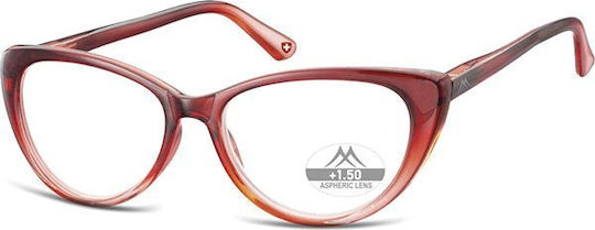 Montana Eyewear MR64 Women's Reading Glasses +3.00 Red MR64B