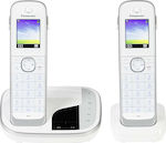 Panasonic KX-TGJ322 Cordless Phone (2-Pack) with Speaker White