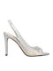 Issy Damen Sandalen mit Dünn hohem Absatz in Silber Farbe