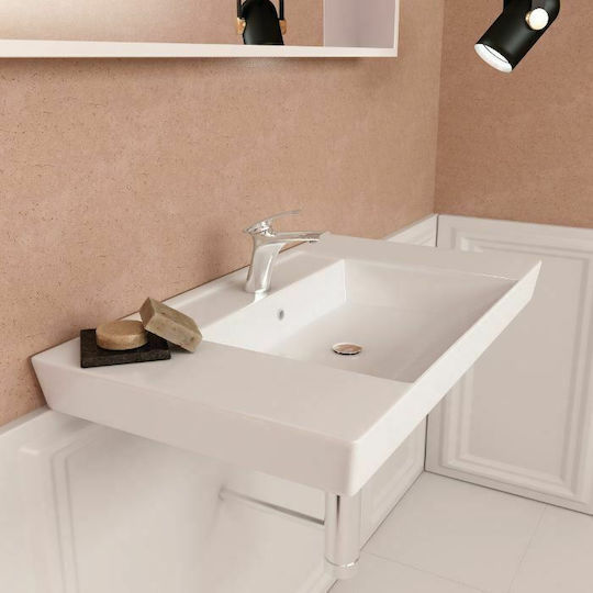 Orabella Vanity 65 Inset Sink Porcelain 65x45x9.5cm White