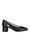 Jana Anatomic Leather Black Heels 8-22304-24 001